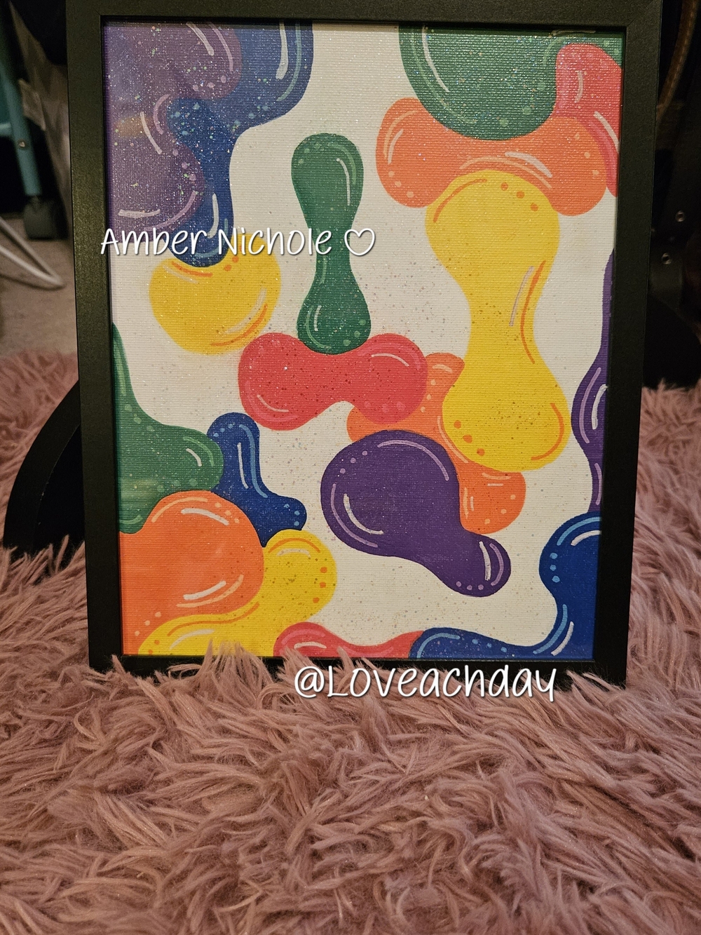 ✨️Abstract Colorful Bubble Art Print - Framed